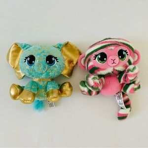 EUC P.Lushes Limited Edition Designer Fashion Pets Collectible Elephant & Monkey